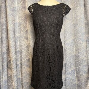 J. Crew Black Lace Elsa Dress